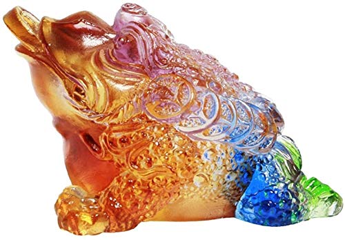 Crapaud porte-bonheur en cristal artisanat feng shui ornements maison