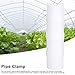 Wifehelper 50PCS White Greenhouse Garden Buildings Frame Pipe Tube and Film Clip Clamp Connector Kit Garden Tool(8CM)