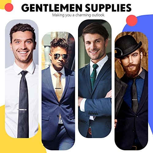 20 Pcs Tie Clips For Men Classic Tie Bar Clip Set For Regular Tie Necktie Clip Necktie Wedding Business Clip Clip On Neck Tie Men's Tie Pinch Clip For Anniversary Office School And Daily Life #TOP6