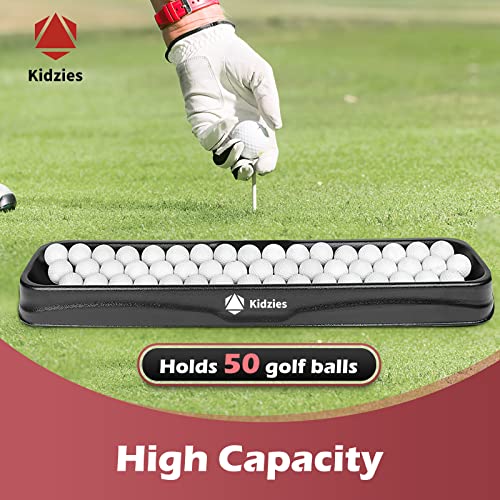 Kidzies Golf Ball Tray - Large 50 Ball Capacity -Durable Golf Ball Holder For Range Practice & Home Training -Golf Balls Container For All Weather Conditions #TOP2