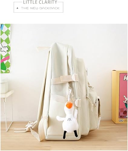 Miniatura 4 de Linda mochila con accesorios kawaii, juego de 5 bolsas estéticas impermeables, Azul, Casual