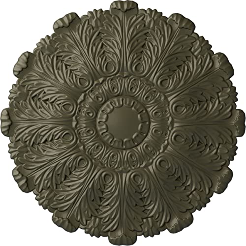 Image of Ekena Millwork CM31DUWHF 31 inchOD X 1 1 /2 inchP Durham Ceiling Medallion Fits Canopies Up To 4 1 /4 inch, Witch Hazel