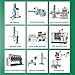 WOOXGEHM 5 Sets T8 Screw, Motion Screw Rod, 300mm Linear Motion Threaded Rod, Stainless Steel T8 Screw with Brass Nut for Industrial Fields Such As Machine Tools, Engineering Machinery