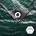 CARTMAN Finished Size 8x10 Feet Waterproof Green Tarp 8 Mil Thick, Multipurpose Protective Cover for Emergency Rain Shelter Camping Tarpaulin