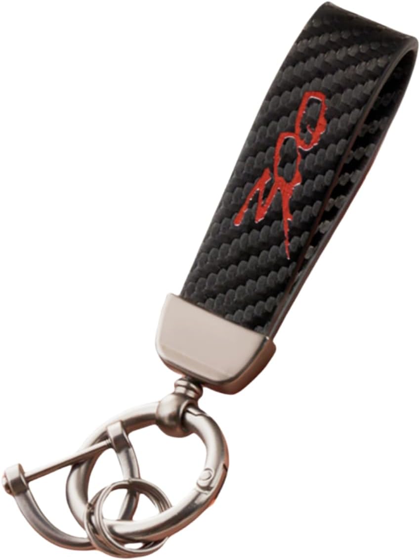 HUIANTS Carbon Fiber Style Car Keychain CRV Emblem Microfiber Leather Key Chain Compatible with CR-V Accessories