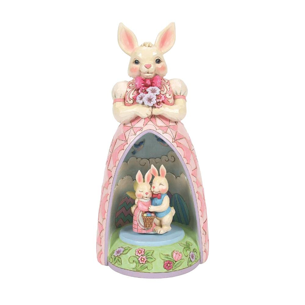 Jim ShoreHeartwood Creek Bunny with Lighted Rotating Scene Figurine, Multi Color, 10.875 in H x 5.25 in W x 5.375 in L, 6008302