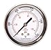 DuraChoice 2-1/2" Liquid Filled Pressure Gauges - Stainless Steel Case, Brass, 1/4" NPT, Center Back Mount Connection 0-1500PSI