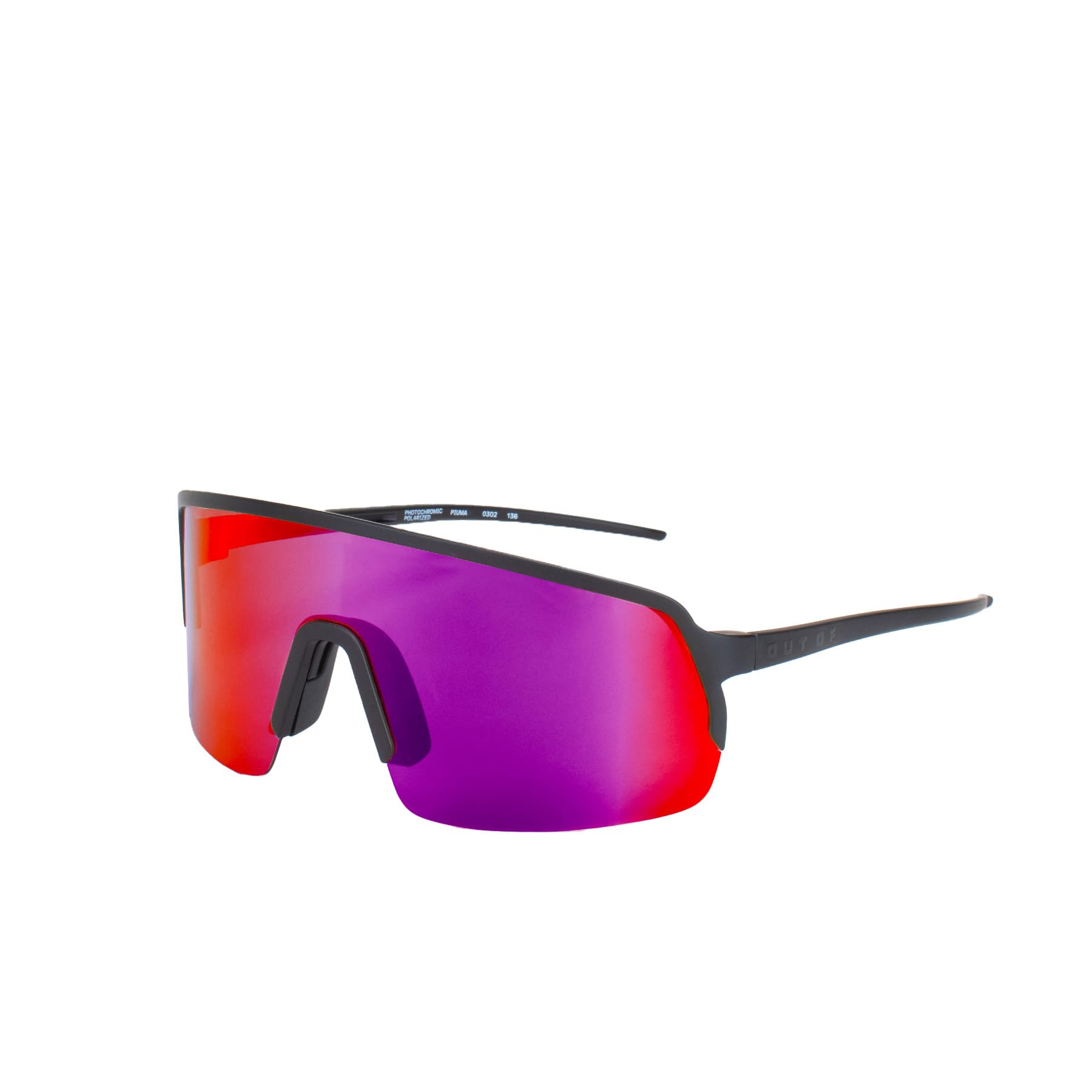 Out Of - Piuma, occhiali da sole sportivi con lenti fotocromatiche polarizzate, made in Italy