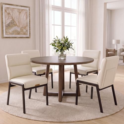 Image of VASAGLE Dining Chairs Set of 4, Upholstered Kitchen Chairs
