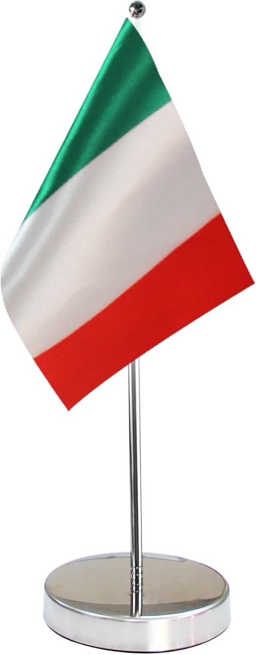Drapeau De Table Italie 9"x 6" Petit Drapeaux de Bureau Italien