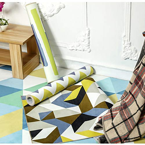 Tapis chambre géométrie moderne couleur café antidérapant moelleux