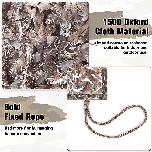 Yeacool Camo Netting 20x20 Camouflage Mesh Netting Military Surplus Hunting Blind Net for Military Theme Party Decorations Backdrop Sunshade Car Cover Camping Shooting (Dry Grass, 20ftx20ft, 6m*6m)