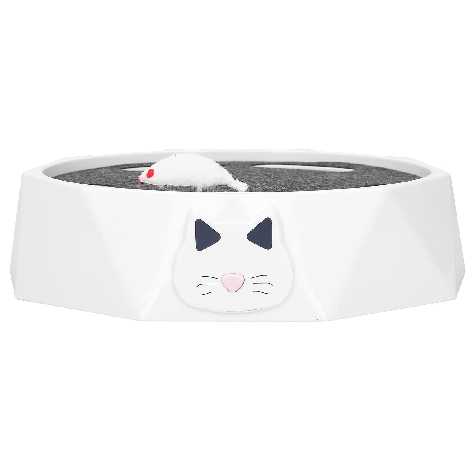 Catch Mouse Cat Toy Teaser électrique interactif pour chats et chats en plastique de 10,2 pouces de diamètre avec effet sonore