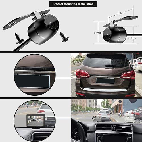 Image of Backup HD Camera Rear Front View License Plate Night Vision Waterproof Compatible with Alpine Car Radio iLX-F409 iLX-F409 ILX-F509 ILX-W650 ILX-W650 INE-W960 INE-W970HD IVE-W535HD