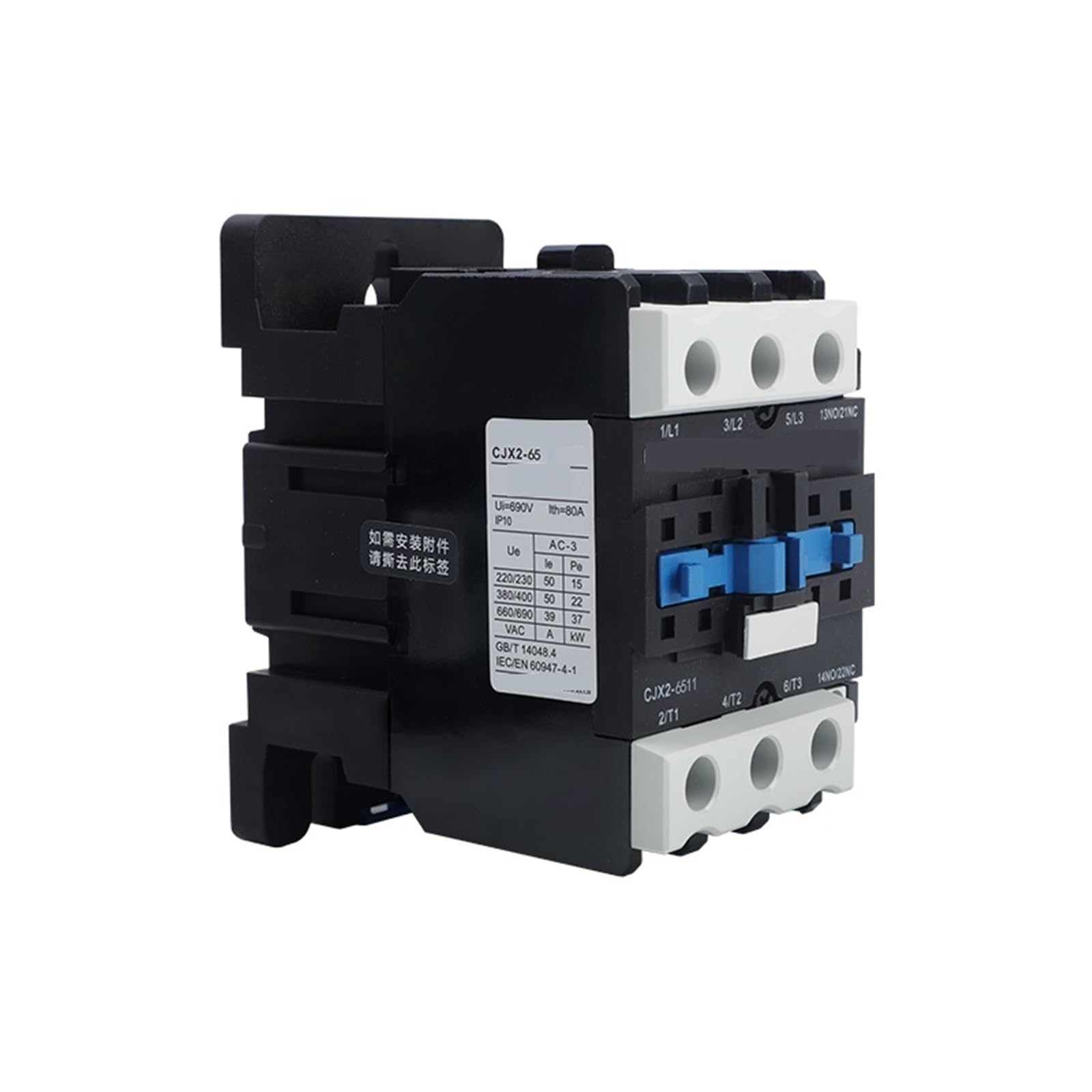 QfUxYYSLD AC Contactor CJX2 CJX2-0910 1801 2510 4011 5011 6511 8011 9511 Single Phase Three Phase(CJX2-5011,220V)
