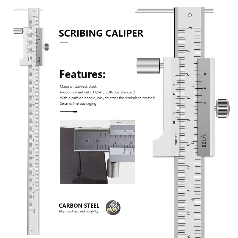 Calibrador Vernier para Marcado 0-200mm Acero Inoxidable miniatura 5