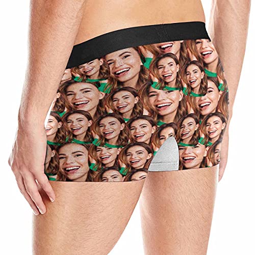 Custom Face Boxer Briefs Choking Hazard Grey Personalized Photo Funny Underwear Shorts for Men The Best Gifts - Image 4