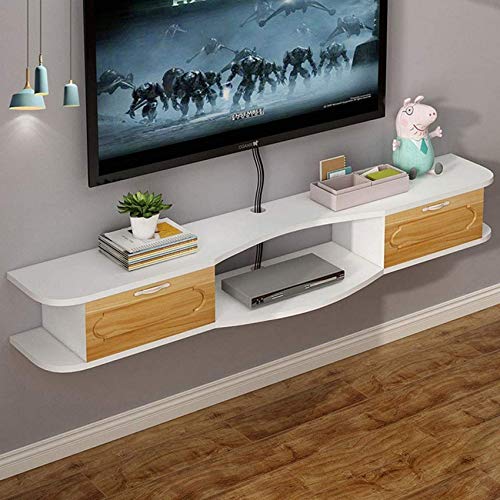 Schwimmendes Regal Wandhalterung TV-Schrank Medienkonsole Moderne TV-Aufbewahrungskonsole mit Schublade und offenem Aufbewahrungsregal