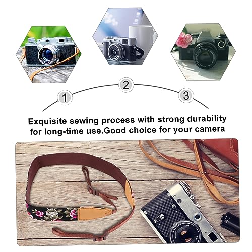 SECFOU Alça Da Câmera Alça De Ombro Da Câmera Cinto De Ombro Da Câmera Couro De Viagem Maquiagem Per