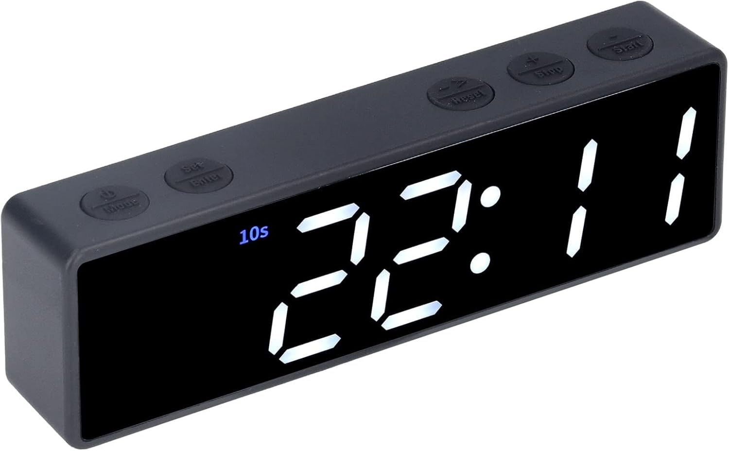 Gym Timer, Wear Resistant Compact Portable Shot Timer, LED Digital Display 5 Function Buttons Gym Clock, for Bedroom, Fitness Room(B)