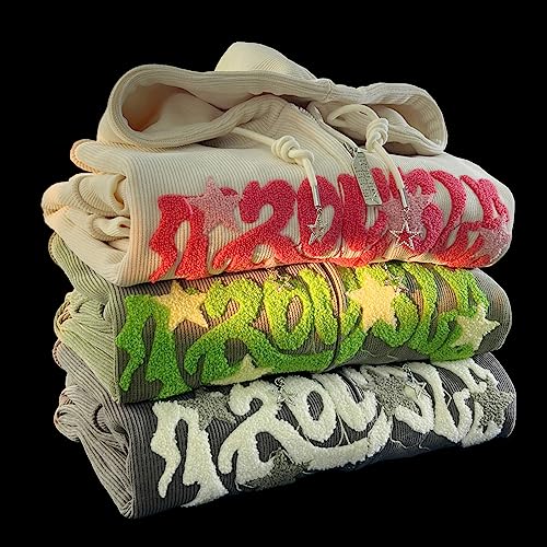 Sumleno Y2K Zip Up Hoodie Letter Print Star Graphic Grunge Hooded Corduroy Sweatshirt Jacket Oversized Retro Y2k Clothing — view 6