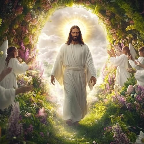 Obraz diamentowy dla dorosłych, obraz do malowania diamentami, anioł, pełne wiertło 5D, zestaw do haftowania diamentowego, zestaw do dekoracji salonu, na prezent (religia 25 x 25 cm), G8-960