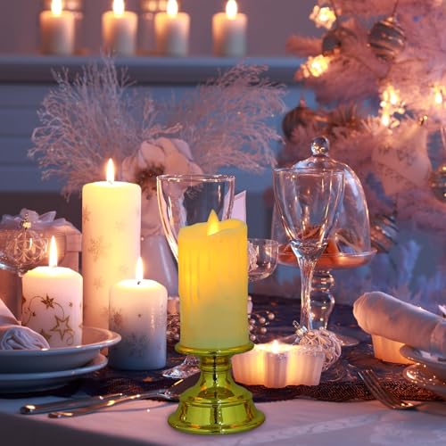 Velas LED sin llama en pack de 3 un regalo sofisticado con bases doradas 6