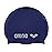 Arena Classic Unisex Soft Silicone Swim Cap for Women and Men, Intensive Training and Racing Comfortable Non-Slip Long Hair Swimming Hat, Denim/Silver