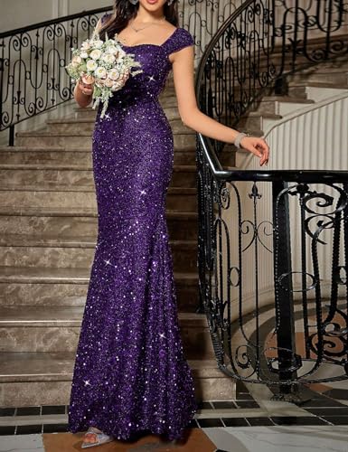 Image of Madam Uniq Formal Dress Sequin Fishtail Sleeveless 1920s Gatsby Cocktail Prom Elegant Maxi Evening Gowns for Women