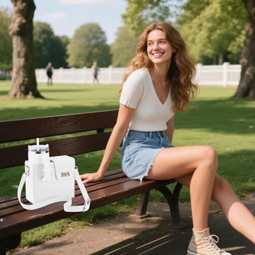 Stanley Cup Purse Crossbody Bag Outdoor Crossbody Water Cup Storage Bag Portable Water Bottle Holder for Travel3