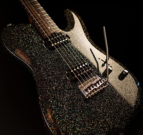 M Musi Virgo Fusion Electric Guitar Coil Split Humbucker Pickup Solid Body Electric Guitars, Rounded End Stainless Steel Frets, Mahogany Body, Roasted Maple Neck, For Rock/Blues/Jazz, Vf #TOP12