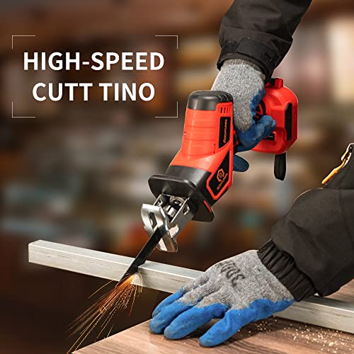 Schtumpa Reciprocating Saw Sawzall Cordless 21V Reciprocating Saw Cordless With 2.0Ah Battery And Charger For Woods/Metal/Plastic Cutting #TOP4