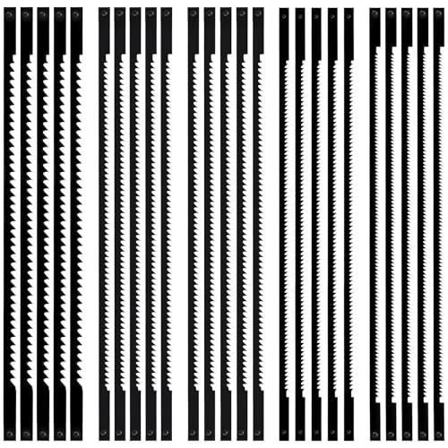 Ensemble de 25 Lames de Scie à Chantourner à 10/15/18/20/24 Dents 127 mm Lames de Scie à...