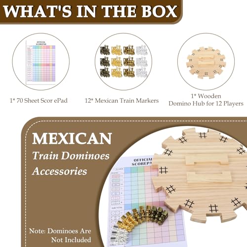 Set de Accesorios Mexican Train Dominoes 14 Piezas miniatura 3