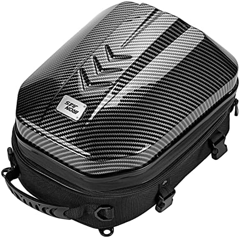 Grapelet Motorcycle Tail Bag Waterproof Backpack ABS Hard Shell Motorbike Luggage Bags Helmet Bags with Expandable Storage 24L-35L