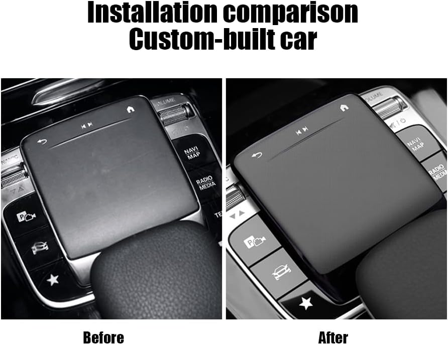 BOHISEN Car Center Console Mouse Protect Cover TPU Touchpad Cover Accessories for Mercedes Benz A B CLA GLE GLS GLB GLA 2020-2022 (Black)