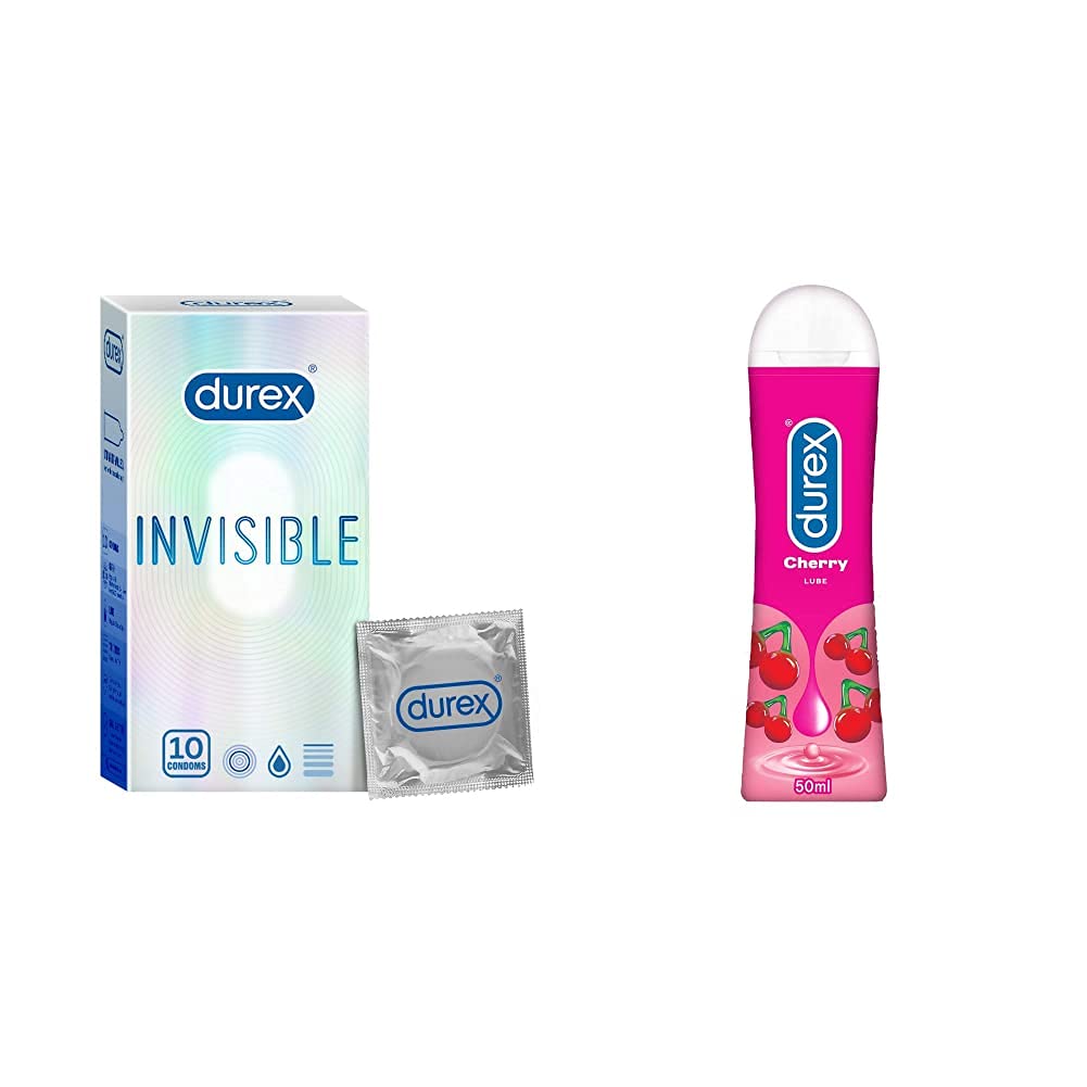 Durex Invisible Super Ultra Thin Condoms for Men – 10s + Durex Play Lubricant Gel, Cheeky Cherry - 50 ml-picture-19