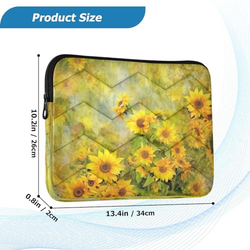 Funda para portátil de girasoles amarillos para 13-14 pulgadas miniatura 3
