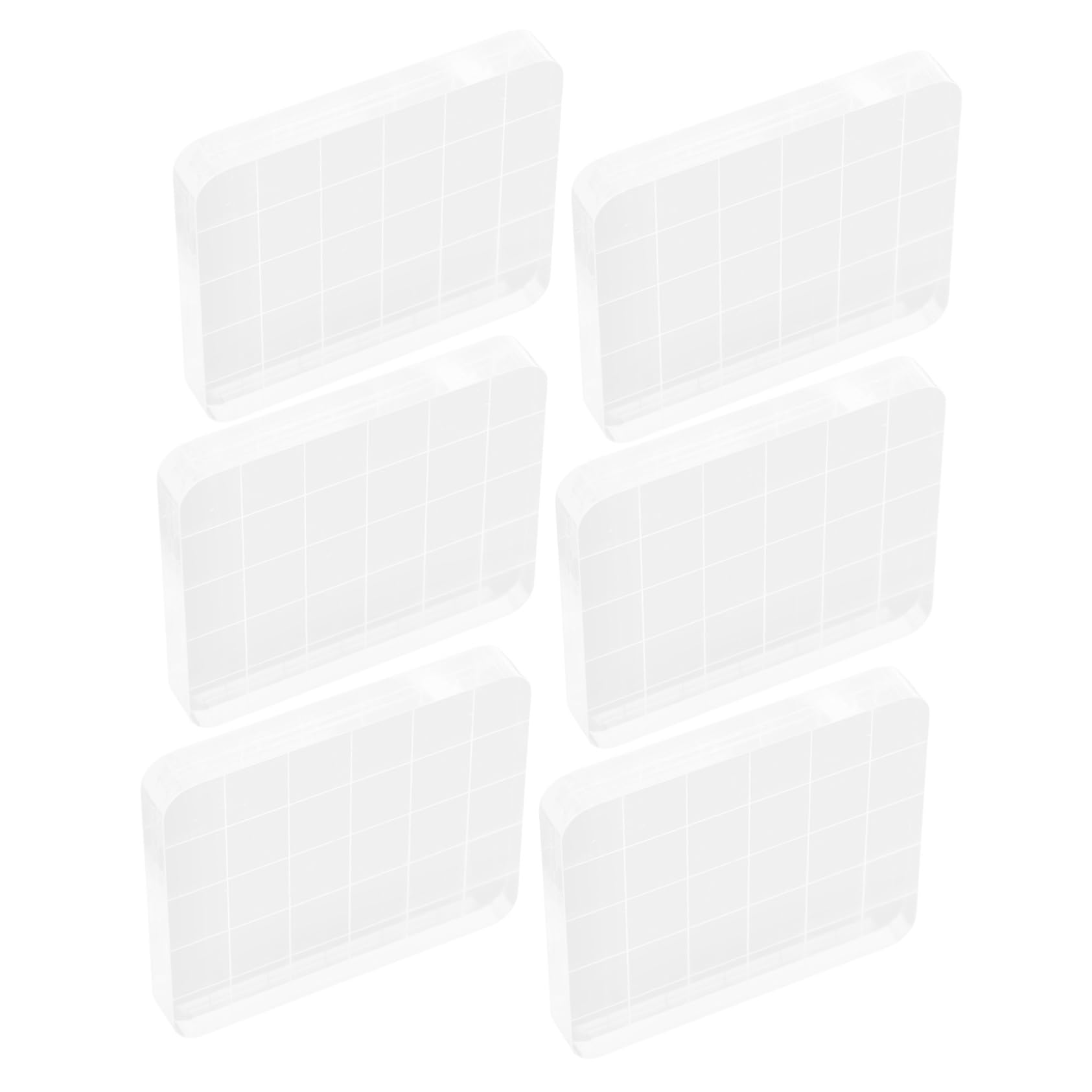 SHINEOFI 5 Series Bloque De Sellos Acrílicos Para Manualidades De Álbumes De Recortes Primeros Suministros Para Tableros De Estampado Sellos De Diario Para Manualidades 6 piezas x 5