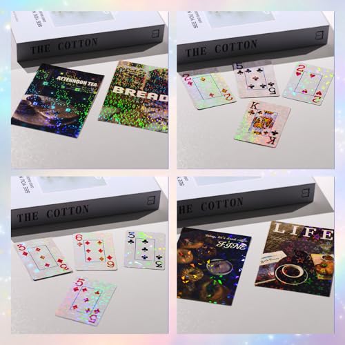 36 folhas de papel adesivo holográfico, filme laminado de vinil transparente para adesivos à prova d