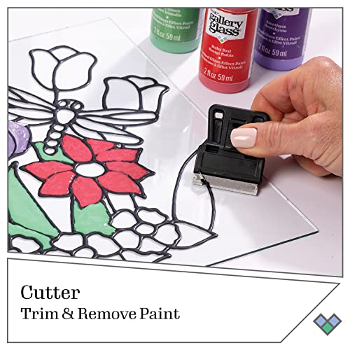 gallery glass 4 piece tool set perfect for stained glass diy arts and crafts 19739 multi-color