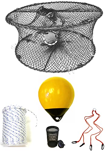 KUFA Sports Foldable Prawn Trap (Stretched Mesh Size:1-3/4