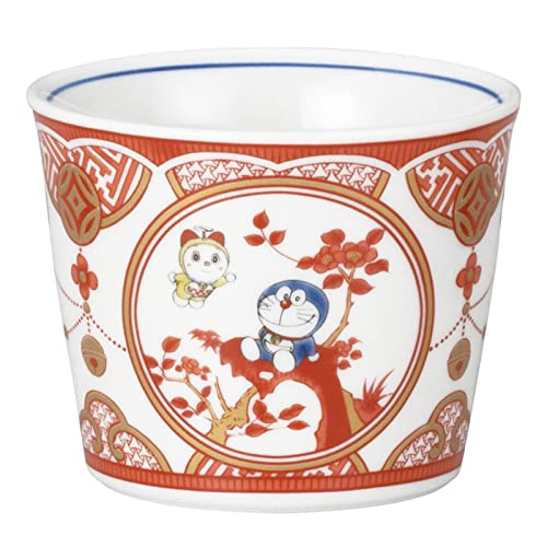 金正陶器 「 ドラえもん 」 蕎麦猪口 そば ちょこ 約8cm 九谷焼 飯田屋風 八郎手 日本製 008158 レッド