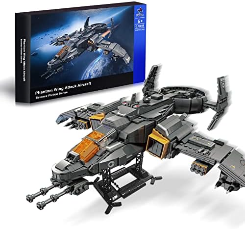 Star Space Building UCS Set - Phantom Wing Attack Aircraft QJ5005 Building Toy. The Best Gift for Space War of Star Series Enthusiasts (1182 Pieces) (Compatible with Lego Set for Adult)