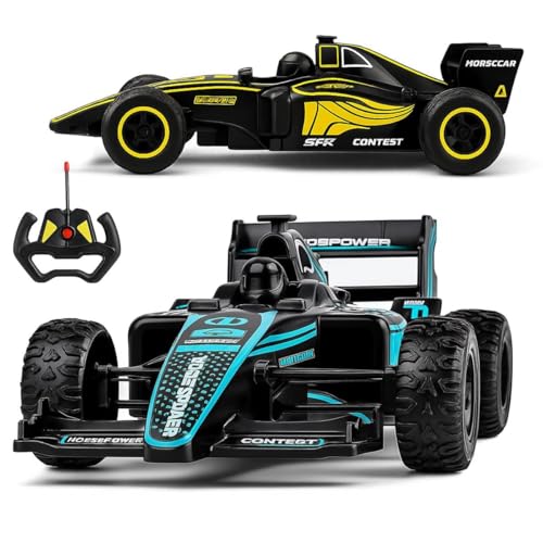 Toyana F1 Remote Control Car for Kids - High Speed RC Formula 1 Racing Car with 2.4GHz Steering Wheel Controller Battery Powered Drift Car Indoor & Outdoor Toy for Boys & Girls Age 3+
