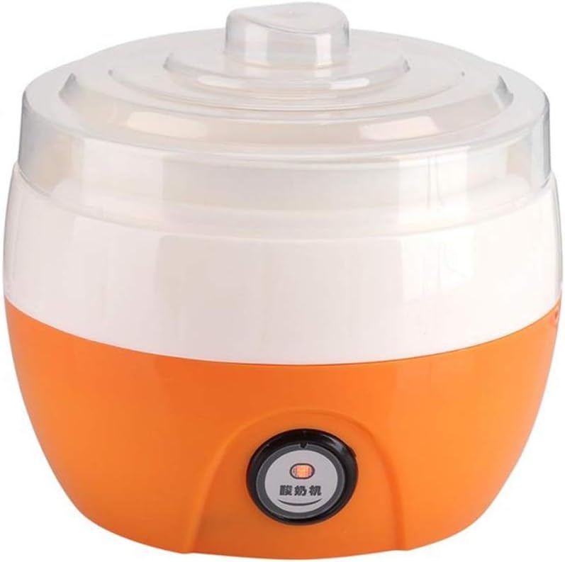 1L Electric Automatic Yogurt Maker Machine Yoghurt DIY Tool Plastic Container Kithchen Appliance 15W (Color : Pink) (Orange)
