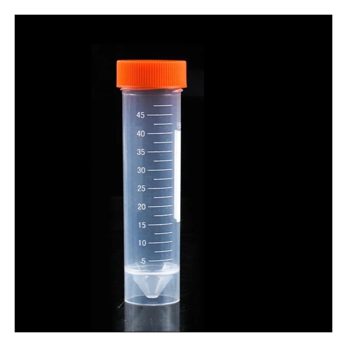 Laborglaswaren 10 Stücke 50 Stücke 100 Stücke 50 ml Kunststoff Zentrifugenröhrchen mit Schraubverschluss und Skala Laborbedarf(Orange Caps (100pcs))