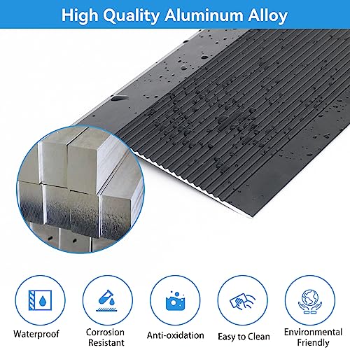 Floor Transition Strip - Aluminum Transition Strips For Doorway, 36 Inch Adhesive Flooring Transitions, Doorway Edge Trim Suitable For Threshold Height Less Than 1.6 Inch #TOP2