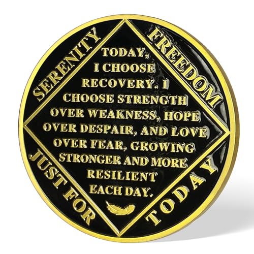 Moeda de sobriedade Fênix Fiery de 2 anos | Medalhão AA dourado ousado com cápsula | Token de aniver