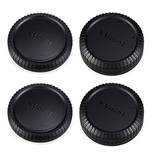 Image of JJC 2-Pack X Mount Body Cap & Rear Lens Cover for Fuji X-E5 X-M5 X-T30 X-T5 | for Fujifilm XE5 X-T50 XT30 III II X-T20 X-T4 X-T3 X-T2 X-E4 X-E3 X-S20 X-T10 X-T200 X-A7 X-A5 X-PRO3 & More Camera and Lens